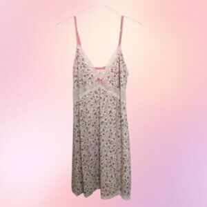 Pretty Pink Floral Night Dress M